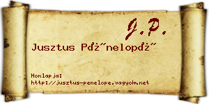 Jusztus Pénelopé névjegykártya